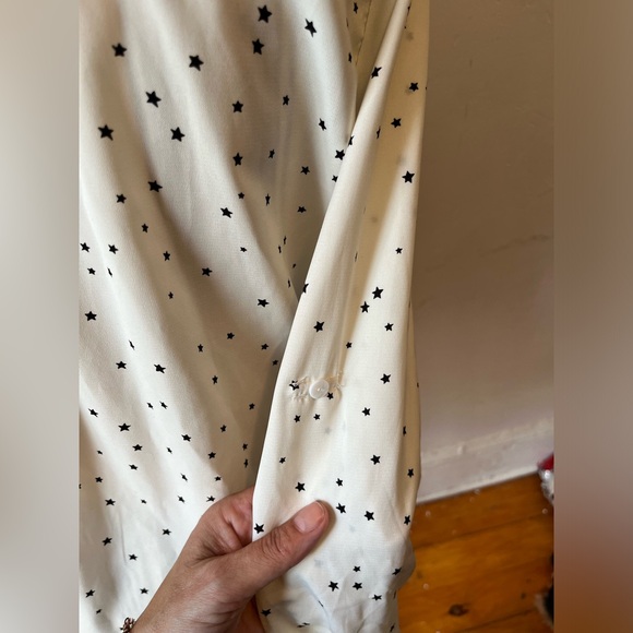 Skies Are Blue Recycled Classic Button Down Blouse Size M - Picture 5 of 10